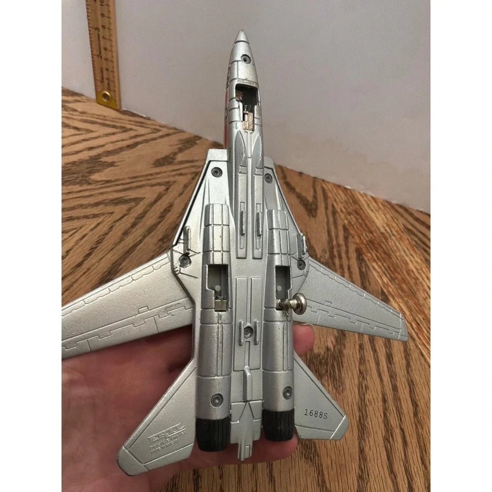 Vintage Kids Ertl F-14 Tomcat USS Enterprise Diecast Jet Silver